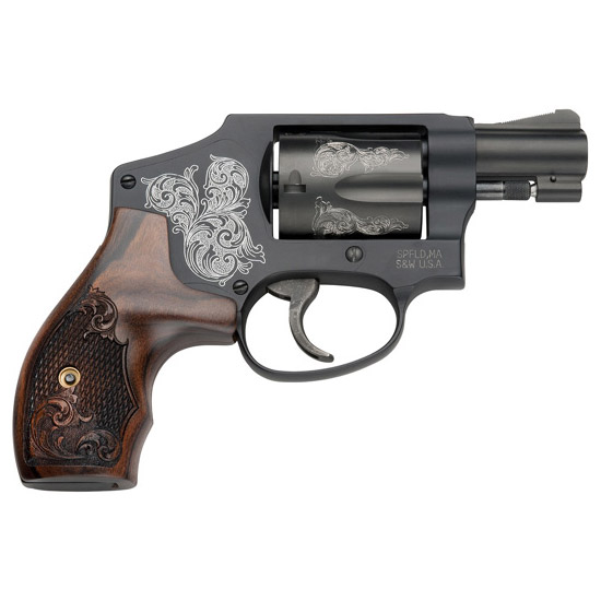 SW 442 38SPL 1.875 WOOD GRIPS SCROLL ENGRAVED — view 1