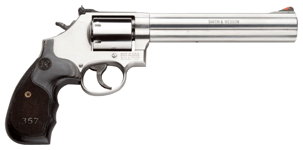 S&W 686 3-5-7 357 7" AS 7-SH - SS UNFLUTED CYLINDER WOOD — view 1