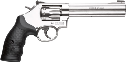 S&W 617 22LR 6" AS 10-SHOT - STAINLESS STEEL RUBBER — view 1