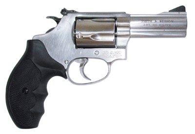 S&W 60 357MAG 3" AS 5-SHOT - SS BLACK RUBBER — view 1