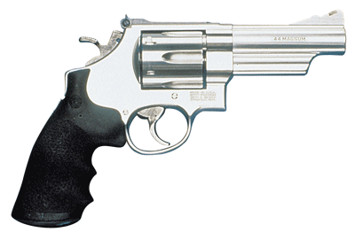 S&W 629 44MAG 4" AS 6-SHOT - STAINLESS RUBBER — view 1