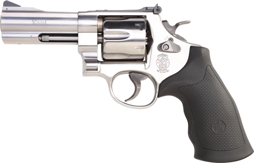 S&W 610 .10MM 4" AS 6-SHOT - STAINLESS STEEL RUBBER — view 1