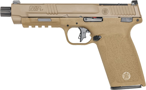 S&W M&P 5.7 NO THUMB SAFETY 5" - 2-22 RD MAGS OPTIC CUT FDE — view 1