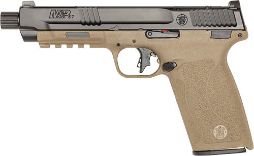 S&W M&P 5.7 NO THUMB SAFETY 5" - 2-22 RD MAGS OPTIC CUT FDE/BLK — view 1