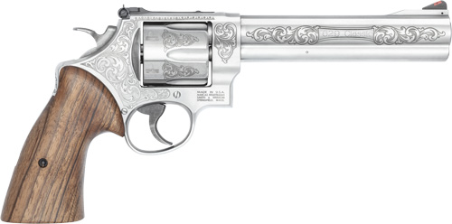 S&W 629 ENGRAVED 44 MAG 6.5" - 6-SHOT WALNUT GRIPS SS — view 1