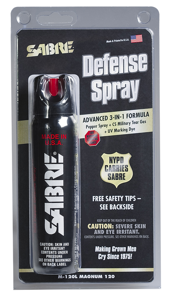 Sabre M120L Magnum Self Defense Police Magnum Pepper Spray Range 8-10 ft 4.36 oz — view 1