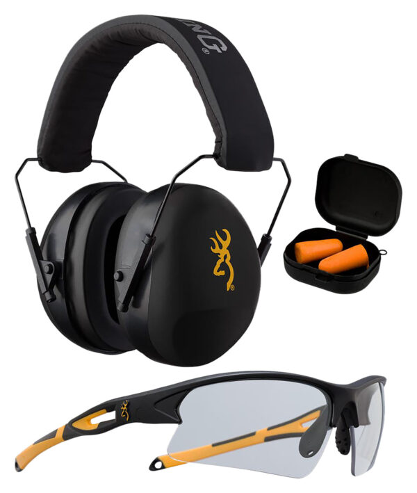 Browning 126368 Range Kit  Foam Plastic with Foam 27 dB 36 dB Over the Head Orange Black Adult — view 1