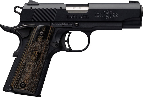 BROWNING 1911-22 BLACK LABEL - COMPACT 22LR 3.62" FS BLK/LAM — view 1