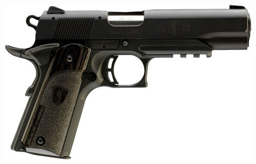 BROWNING 1911-22 BLACK LABEL - 22LR 4.25"FS W/ RAIL BLK/LAM* — view 1