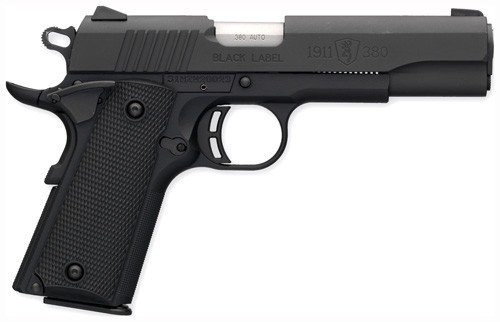 BROWNING 1911-380 BLACK LABEL - 380ACP 4.25"FS 8RD BLK/SYN — view 1
