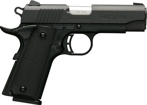 BROWNING 1911-380 BLACK LABEL - COMPACT 3.62"FS 8RD BLACK/SYN — view 1