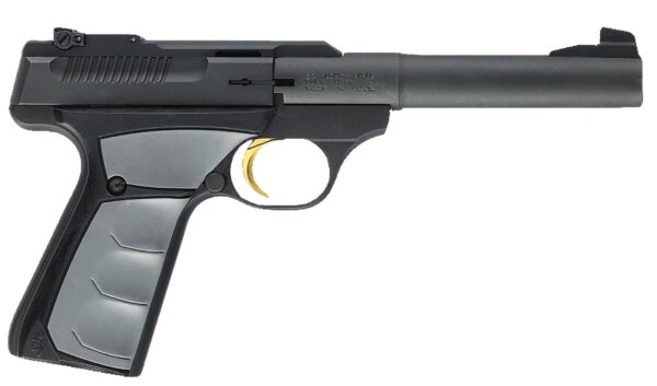 Browning 051482490 Buck Mark Camper *CA Compliant 22 LR 10+1 5.50" Tapered Bull Barrel, Matte Black Serrated Steel Slide & Aluminum Frame, Gray Ultragrip FX Grip — view 1