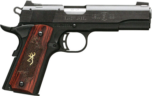 BROWNING 1911-22 MEDALLION - 22LR 4.25"FS BLACK/ROSEWOOD — view 1