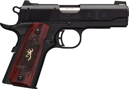 BROWNING 1911-22 MEDALLION - COMPACT 22LR 3.6"FS BLK/RSWD — view 1