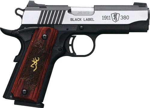 BROWNING 1911-380 BLACK LABEL - MEDALLION PRO 3.62"FS WOOD — view 1