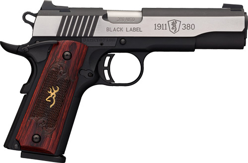 BROWNING 1911-380 BLACK LABEL - MEDALLION PRO 4.25" NT ST WOOD — view 1