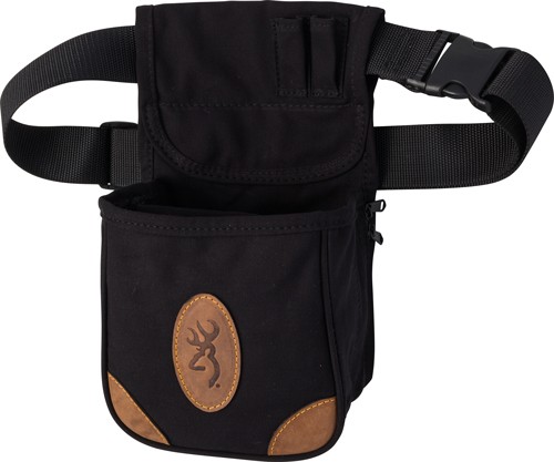 BROWNING LONA CANVAS SHELL - POUCH W/BELT BLACK/BROWN — view 1