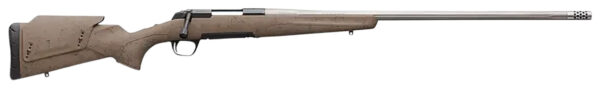Browning 035514297 X-Bolt Western Hunter Long Range 300 PRC 3+1 26" MB Matte Blued Spider Webbed Flat Dark Earth Cerakote Hard Core Fiber-Fusion with Adjustable Comb Stock Right Hand (Full Size) — view 1
