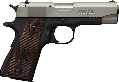 BROWNING 1911-22 22LR 4.25" - FS MATTE GRAY/ROSEWOOD — view 1