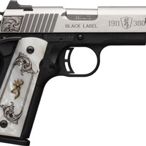 BROWNING 1911-380 SS/ENGRAVED - 380ACP FS 4.25" WHITE PEARL