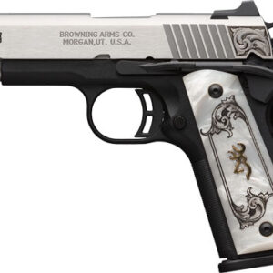 BROWNING 1911-380 SS/ENGRAVED - 380ACP FS 4.25" WHITE PEARL — view 2