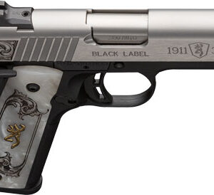 BROWNING 1911-380 SS/ENGRAVED - 380ACP FS 4.25" WHITE PEARL — view 3