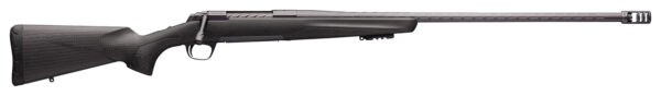 Browning 035543282 X-Bolt Pro Long Range 6.5 Creedmoor 4+1 26" Skip Fluted Heavy Barrel, Recoil Hawg Muzzle Brake, Spiral Fluted Bolt, Carbon Gray Elite Cerakote, Natural Carbon Fiber  Stock — view 1