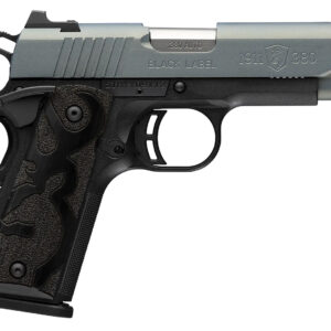 Browning 051993492 1911 Black Label Compact Frame 380 ACP 8+1 3.63" Matte Stainless Steel Barrel, Northern Lights Cerakote Serrated Steel Slide, Matte Black Polymer Frame, Black Polymer Grip