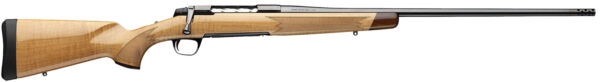 Browning 036080298 X-Bolt 2 Medallion 7mm PRC 3+1 24" Blue Polished Threaded Barrel & Drilled & Tapped Carbon Steel Receiver, Fixed Gloss AAAA Maple Wood Stock, Radial Muzzle Brake — view 1