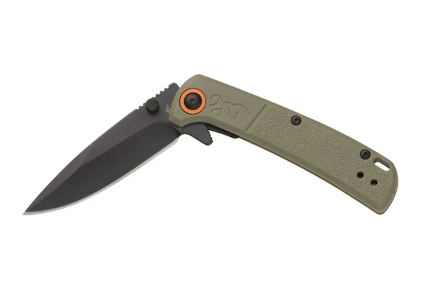 BRN SLIM FLDR 2.75" DRP PNT KNF GRN — view 1