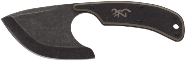 Browning 3220323B Cutoff  Boxed 2.50" Fixed Skinner Plain Black Black Oxide Stonewashed 9Cr14MoV SS Blade, Black/Tan G10 Handle — view 1