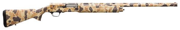 Browning 0119082005 A5  12 Gauge 26" Barrel 3.5" 4+1 Full Coverage Vintage Tan Camo, Textured Synthetic Stock With Close Radius Pistol Grip — view 1
