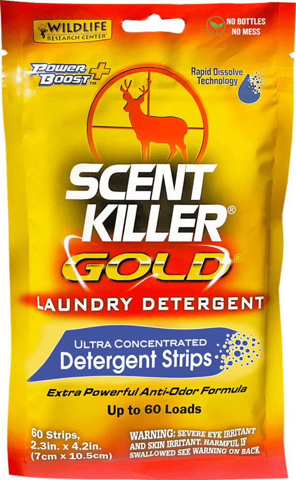 Wildlife Research 1285 Scent Killer Gold Laundry Detergent Strips Odor Eliminator Odorless Scent 60 Pack — view 1