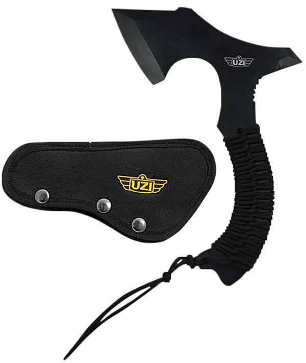 Uzi Accessories UZKAXE5 Throwing Axe  7" Plain Stainless Steel Blade, Black Paracord Wrapped Stainless Steel Handle 12.20" OAL — view 1