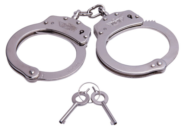 Uzi Accessories UZIHCCS Handcuffs Chain Silver Stainless Steel Includes 2 Keys — view 1