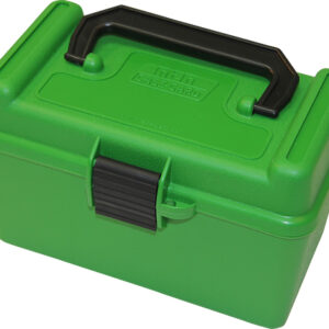 MTM DELUXE AMMO BOX 50-ROUNDS - LG RIFLE 220 SWIFT-30/06 GREEN — view 2