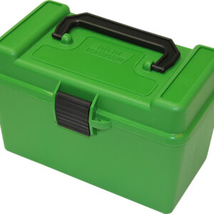 MTM DELUXE AMMO BOX 50-ROUNDS - X-LARGE RIFLE CALIBERS GREEN — view 2