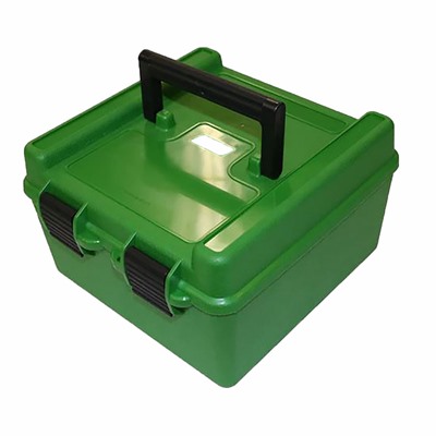 HANDLE CARRY RIFLE AMMO BOX 223 WSSM-7MM REM MAG 100RD GREEN — view 1