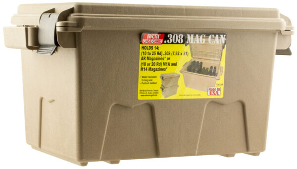 MTM Case-Gard TMC308 Tactical Mag Can  Flat Dark Earth Polymer 308 Win 7.62x51mm NATO Fits AR-Platform — view 1