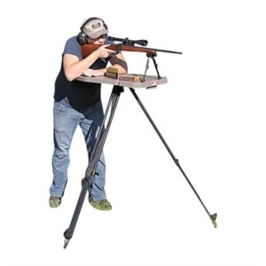 HIGH-LOW SHOOTING TABLE ADJUSTABLE HEIGHT DARK EARTH