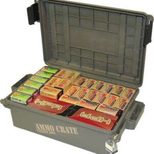 MTM AMMO CRATE 17.2 X10.7 X 5.5" ARMY GREEN HOLDS ONE FLAT OF SHOTSHELLS ACR4 (4 PER CASE )