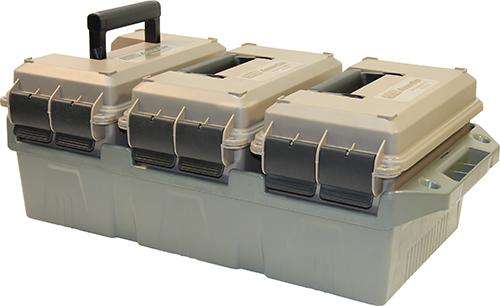 MTM 3 CAN AMMO CRATE 50 CAL  DARK EARTH/ARMY GREEN  ( 3 PER CASE ) — view 1