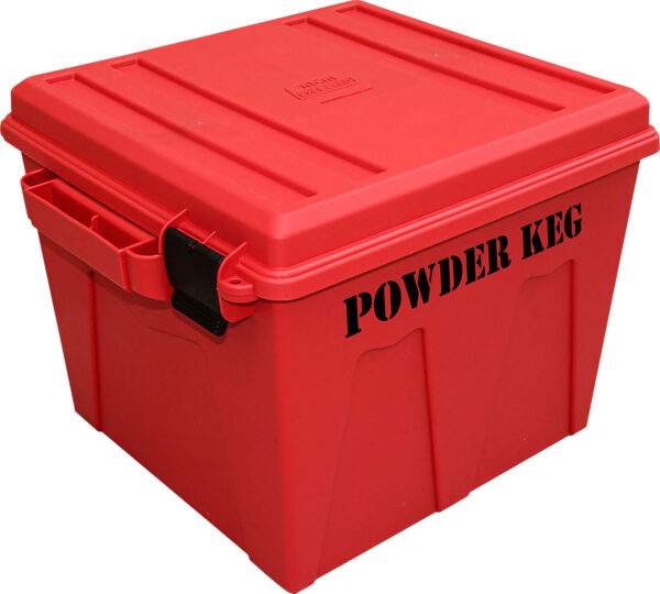 MTM Case-Gard PK12 Powder Keg Storage Container Red Polypropylene Plastic — view 1