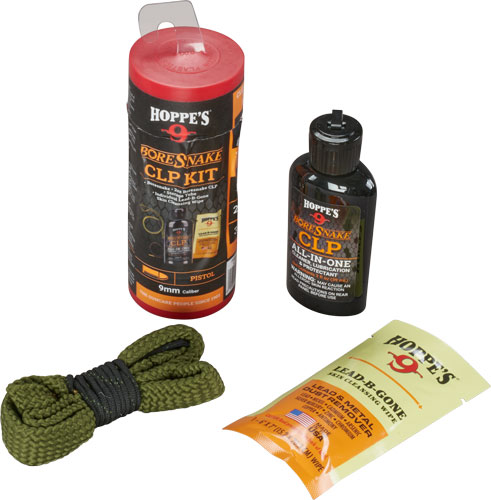 HOPPES BORESNAKE CLEANING KIT - COMBO W/CLP 9MM PISTOL — view 1