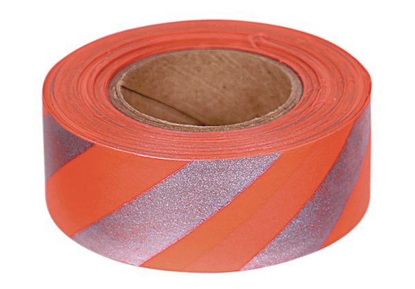 ALLN REFLECT FLAG TAPE .78X150' ORG — view 1