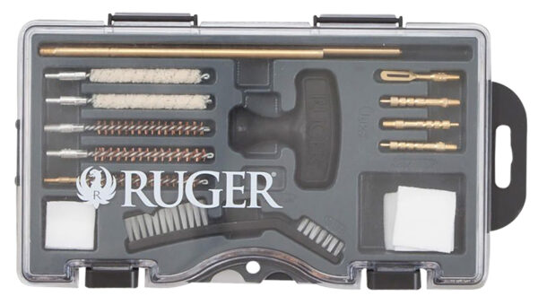 Ruger 27822 Rimfire Cleaning Kit .22 Cal Bronze Bristles 12 Black Plastic Case — view 1