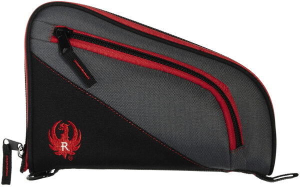 Ruger 27401 Tucson Handgun Case Black/Red/Gray Lockable Zippers — view 1