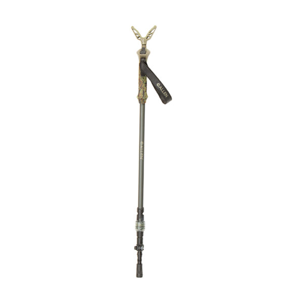 Allen 21447 Axial EZ-Stik Shooting Stick Monopod made of Matte Beetle Green Aluminum with Rubber Foot, Push Button Auto Slide Action, Post Attachment System & 29-61" Vertical Adjustment — view 1
