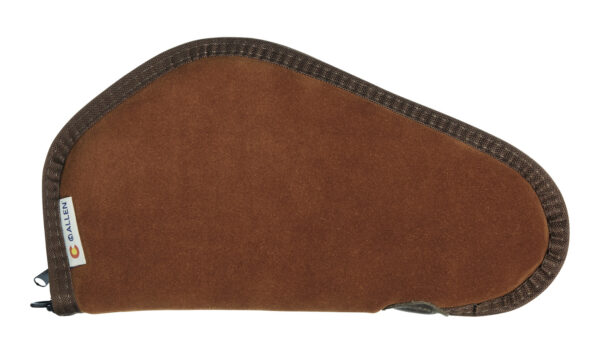 Heritage Cases 8611 Handgun Case  Brown Suede w/Black Trim, Faux Sherpa Lining & Foam Padding, Lockable Zippers 11" L — view 1