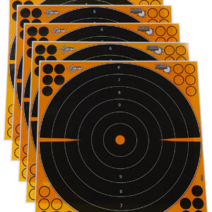 EZ-Aim 15227 Splash Reactive  Self-Adhesive Paper Black/Orange 16" Bullseye 5 Pack